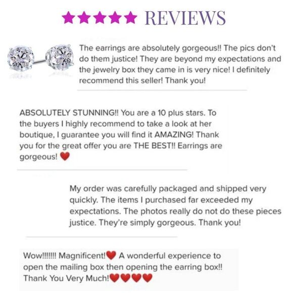 1 Carat Round Cut Lab Created Diamond Stud Earrings Push Back Bridal Ear… - Picture 4 of 10